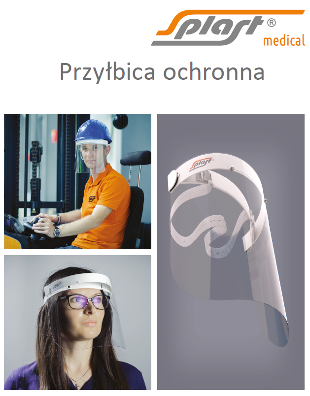 Przyłbica ochronna firmy SPLAST